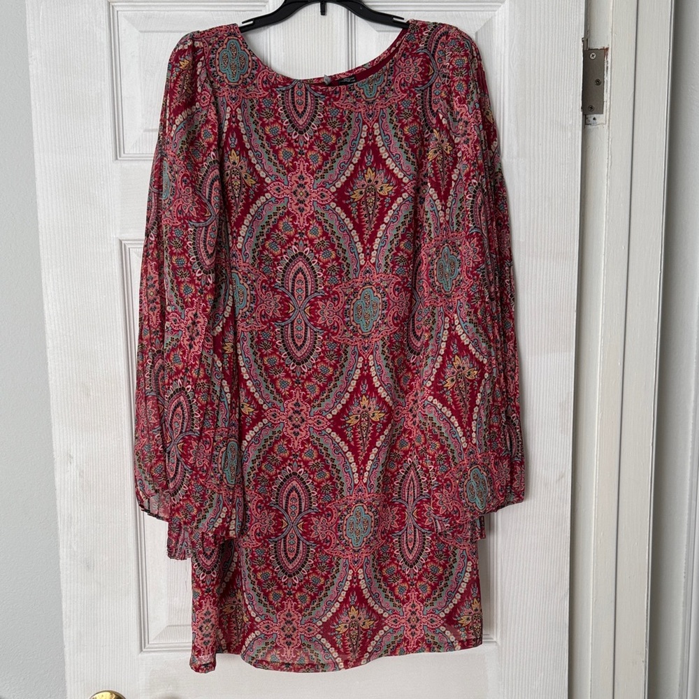 Fire Los Angeles Multicolor Paisley Midi Dress